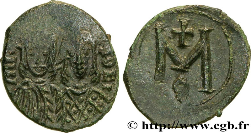 MICHAEL II and THEOPHILOS
Type : Follis 
Date : 821-829 
Mint name / Town : Cons...