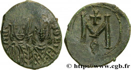 MICHAEL II and THEOPHILOS
Type : Follis 
Date : 821-829 
Mint name / Town : Constantinople 
Metal : copper 
Diameter : 19  mm
Orientation dies : 6  h....