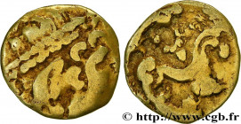 AMBIANI (Area of Amiens)
Type : Quart de statère “à la tête d'indien” 
Date : IIe siècle avant J.-C. 
Mint name / Town : Amiens (80) 
Metal : gold 
Di...