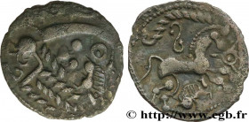 GALLIA - AULERCI EBUROVICES (Area of Évreux)
Type : Denier d'argent scyphate dit au sanglier - stylisé 
Date : c. 60-30 AC. 
Mint name / Town : Évreux...