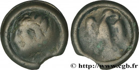 GALLIA - CARNUTES (Beauce area)
Type : Potin à l’aigle de face, chevelure bouclée 
Date : c. 52 AC. 
Mint name / Town : Chartres (28) 
Metal : potin 
...