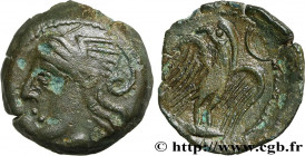 GALLIA - CARNUTES (Beauce area)
Type : Bronze lourd à l’aigle et au croissant 
Date : c. 52 AC. 
Mint name / Town : Chartres (28) 
Metal : bronze 
Dia...