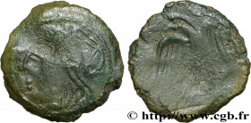 GALLIA - CARNUTES (Beauce area)
Type : Bronze lourd à l’aigle et au croissant 
Date : c. 52 AC. 
Mint name / Town : Chartres (28) 
Metal : bronze 
Dia...