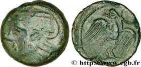 GALLIA - CARNUTES (Beauce area)
Type : Bronze lourd à l’aigle et au croissant 
Date : c. 52 AC. 
Mint name / Town : Chartres (28) 
Metal : bronze 
Dia...