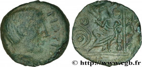 GALLIA - CARNUTES (Beauce area)
Type : Bronze PIXTILOS classe V à la “déesse assise” 
Date : c. 40-30 AC. 
Mint name / Town : Chartres (28) 
Metal : b...