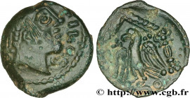 GALLIA - CARNUTES (Beauce area)
Type : Bronze PIXTILOS classe VIII à l’oiseau dans le temple 
Date : c. 40-30 AC. 
Mint name / Town : Chartres (28) 
M...