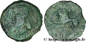 GALLIA - CARNUTES (Beauce area)
Type : Bronze PIXTILOS classe IX au lion 
Date : c. 40-30 AC. 
Mint name / Town : Chartres (28) 
Metal : bronze 
Diame...