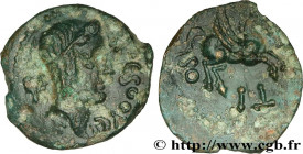 GALLIA - CARNUTES (Beauce area)
Type : Bronze TASGIITIOS au pégase 
Date : c. 60-40 AC. 
Mint name / Town : Chartres (28) 
Metal : bronze 
Diameter : ...