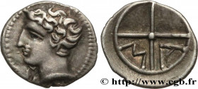 MASSALIA - MARSEILLE
Type : Obole MA, tête à gauche 
Date : c. 121-82 AC. 
Mint name / Town : Marseille (13) 
Metal : silver 
Diameter : 10  mm
Orient...