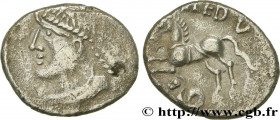 GALLIA BELGICA - REMI (Area of Reims)
Type : Denier CALEDV à la tête casquée 
Date : c. 60-30 AC. 
Mint name / Town : Reims (51) 
Metal : silver 
Diam...
