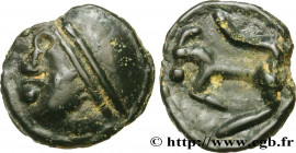 GALLIA BELGICA - SEQUANI (Area of Besançon)
Type : Potin à la grosse tête, au bandeau lisse 
Date : Ier siècle avant J.-C. 
Metal : potin 
Diameter : ...