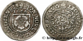 ALSACE - HAGUENAU - COMMUNE OF HAGUENAU
Type : 2 kreuzers 
Date : 1666 
Mint name / Town : Haguenau 
Metal : silver 
Diameter : 20,5  mm
Orientation d...