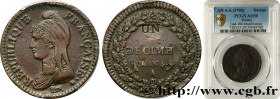 DIRECTOIRE
Type : Un décime Dupré, modification du 2 décimes 
Date : An 4 (1795-1796) 
Mint name / Town : Paris 
Quantity minted : 537500 
Metal : cop...