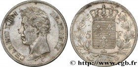 CHARLES X
Type : 5 francs Charles X, 1er type 
Date : 1826 
Mint name / Town : Lyon 
Quantity minted : 1.436.477 
Metal : silver 
Millesimal fineness ...