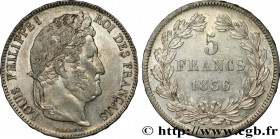 LOUIS-PHILIPPE I
Type : 5 francs IIe type Domard 
Date : 1836 
Mint name / Town : Lille 
Quantity minted : 1612978 
Metal : silver 
Millesimal finenes...