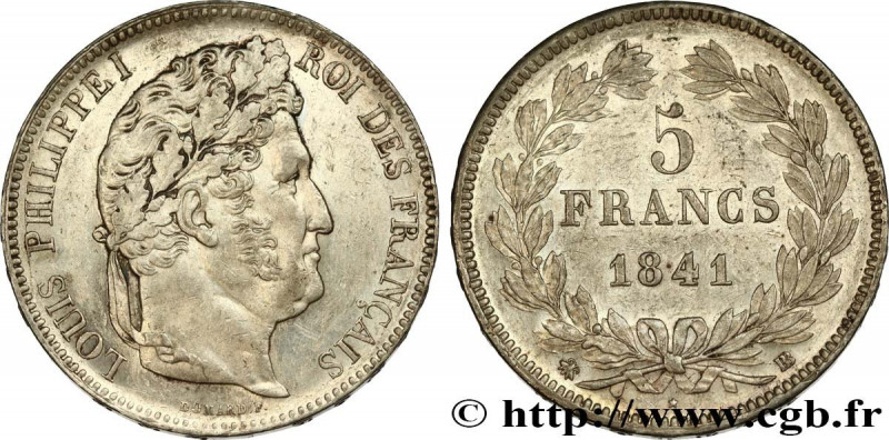 LOUIS-PHILIPPE I
Type : 5 francs IIe type Domard 
Date : 1841 
Mint name / Town ...