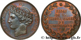 II REPUBLIC
Type : Module de 5 francs par Barre - Essai de la virole brisée 
Date : 1843 
Metal : bronze 
Diameter : 37  mm
Orientation dies : 12  h.
...