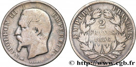 SECOND EMPIRE
Type : 2 francs Napoléon III, tête nue 
Date : 1856 
Mint name / Town : Lyon 
Quantity minted : 288694 
Metal : silver 
Millesimal finen...