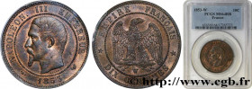 SECOND EMPIRE
Type : Dix centimes Napoléon III, tête nue 
Date : 1853 
Mint name / Town : Lille 
Quantity minted : 3.240.204 
Metal : bronze 
Diameter...