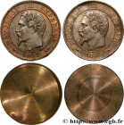 SECOND EMPIRE
Type : Cinq centimes Napoléon III, tête nue, Emboîtage secret 
Date : 1853 
Mint name / Town : Lyon/Paris 
Quantity minted : --- 
Metal ...