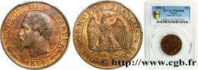 SECOND EMPIRE
Type : Cinq centimes Napoléon III, tête nue 
Date : 1854 
Mint name / Town : Paris 
Quantity minted : 28739904 
Metal : bronze 
Diameter...