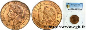 SECOND EMPIRE
Type : Cinq centimes Napoléon III, tête laurée 
Date : 1862 
Mint name / Town : Paris 
Quantity minted : 4019432 
Metal : bronze 
Diamet...