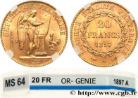 III REPUBLIC
Type : 20 francs or Génie, Troisième République 
Date : 1897 
Mint name / Town : Paris 
Quantity minted : 11068977 
Metal : gold 
Millesi...