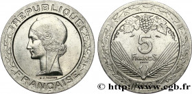 III REPUBLIC
Type : Concours de 5 francs, essai de Vézien, en nickel 
Date : 1933 
Mint name / Town : Paris 
Quantity minted : --- 
Metal : nickel 
Di...