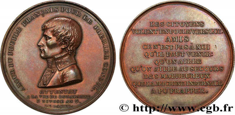 CONSULATE
Type : Médaille, Attentat à la vie de Bonaparte 
Date : 1800 
Metal : ...