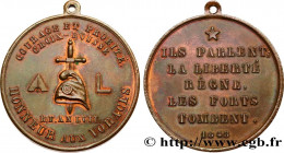 SECOND REPUBLIC
Type : Médaille, Société ouvrière Les Voraces 
Date : 1848 
Mint name / Town : 69 - Lyon 
Metal : copper 
Diameter : 40,5  mm
Weight :...