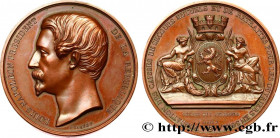 SECOND EMPIRE
Type : Médaille, Secours mutuels et retraite pour les ouvriers en soie 
Date : 1850 
Metal : copper 
Diameter : 50  mm
Engraver : Caqué ...