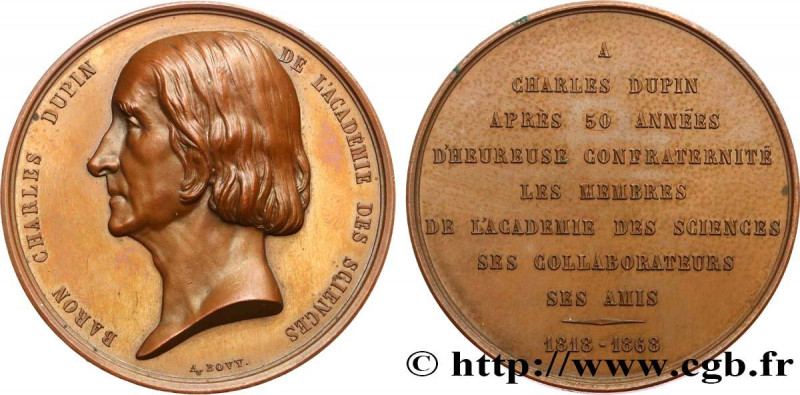 SCIENCE & SCIENTIFIC
Type : Médaille, Charles Dupin 
Date : 1868 
Metal : copper...