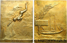 III REPUBLIC
Type : Plaquette, La Brise et Andrée 
Date : 1910 
Metal : gold plated silver 
Millesimal fineness : 850  ‰
Diameter : 80  mm
Engraver : ...