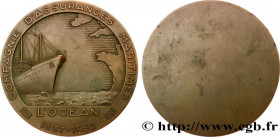 INSURANCES
Type : Médaille, L’Océan, Compagnie d’assurances maritimes 
Date : 1962 
Metal : bronze 
Diameter : 100  mm
Engraver : Contaux 
Weight : 33...