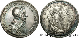 CARDINAL ARMAND JEAN DU PLESSIS, DUKE OF RICHELIEU
Type : CARDINAL DE RICHELIEU 
Date : 1634 
Metal : silver 
Diameter : 31,5  mm
Orientation dies : 6...