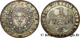 CONSEIL DU ROI / KING'S COUNCIL
Type : Louis XIII 
Date : 1634 
Metal : silver 
Diameter : 27  mm
Orientation dies : 6  h.
Weight : 5,4  g.
Edge : lis...
