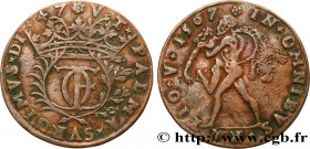 DUCHY OF LORRAINE - CHARLES III THE GREAT DUKE
Type : Claude de France, duchesse 
Date : 1567 
Metal : copper 
Diameter : 28  mm
Orientation dies : 11...