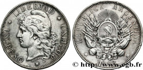 ARGENTINA - ARGENTINE REPUBLIC
Type : Peso  
Date : 1882 
Quantity minted : 98000 
Metal : silver 
Millesimal fineness : 900  ‰
Diameter : 37  mm
Orie...