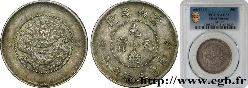 CHINA
Type : 50 Cents Province du Yunnan 
Date : 1911 
Quantity minted : - 
Meta...