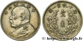 CHINA
Type : 1 Chiao président Yuan Shikai an 3 
Date : 1914 
Quantity minted : - 
Metal : silver 
Millesimal fineness : 700  ‰
Diameter : 19  mm
Weig...