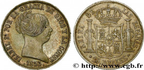 SPAIN - KINGDOM OF SPAIN - ISABELLA II
Type : 10 Reales  
Date : 1853 
Mint name / Town : Barcelone 
Metal : silver 
Millesimal fineness : 900  ‰
Diam...