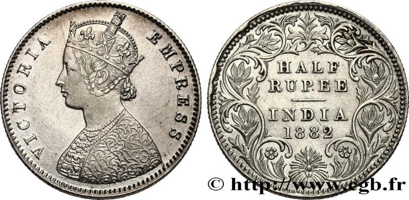 BRITISH INDIA
Type : 1/2 Roupie Victoria 
Date : 1882 
Mint name / Town : Calcut...