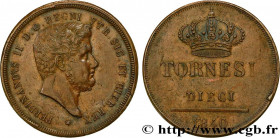ITALY - KINGDOM OF THE TWO SICILIES - FERDINAND II
Type : 10 Tornesi  
Date : 1840 
Quantity minted : - 
Metal : copper 
Diameter : 37  mm
Orientation...