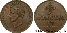ITALY - KINGDOM OF THE TWO SICILIES - FRANCIS II
Type : 10 Tornesi  
Date : 1859 
Mint name / Town : Naples 
Quantity minted : - 
Metal : copper 
Diam...