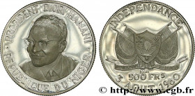 NIGER - REPUBLIC - HAMANI DIORI
Type : Essai de 500 Francs Proof 
Date : 1960 
Mint name / Town : Paris 
Quantity minted : --- 
Metal : silver 
Milles...