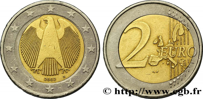 EUROPEAN CENTRAL BANK
Type : 2 Euro Aigle Héraldique, insert déformé 
Date : 200...