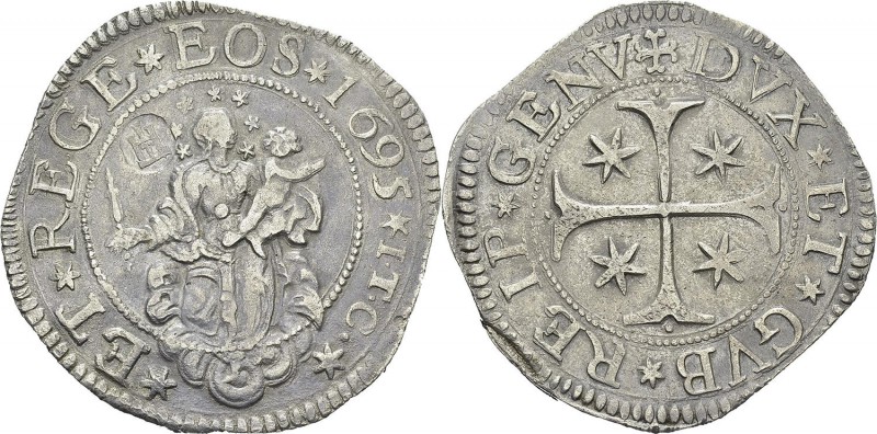 Italie - Gênes
 République - Doges biennaux (1528-1797)
 Scudo stretto - 1695 ...
