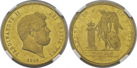 Italie - Naples 
 Ferdinand II (1830-1859)
 30 ducats or - 1852 Naples.
 Très rare surtout dans cette qualité. 
 Superbe à FDC - NGC MS 61
 9.000...