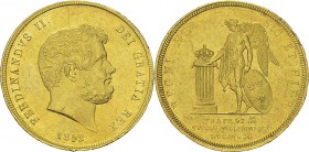 Italie - Naples 
 Ferdinand II (1830-1859)
 30 ducats - 1852 Naples. 
 Superbe à FDC - NGC MS 60
 6.000 / 7.000