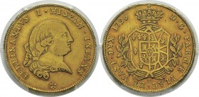 Italie - Parme 
 Ferdinand Ier (1765-1802)
 4 doppie - 1796 S. 
 Superbe - PCGS AU 50
 2.600 / 2.800